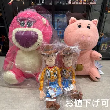 디즈니 우디 랏소 햄 토이스토리 봉제 인형 세트