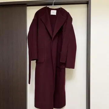 새상품급 어반 리서치 도어스 버건디 롱 코트 울 혼방