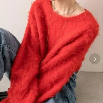 울 샤기 숏 니트 mystic