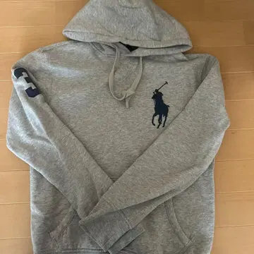 폴로 셔츠 스타일 후드 부착 후드티 그레이