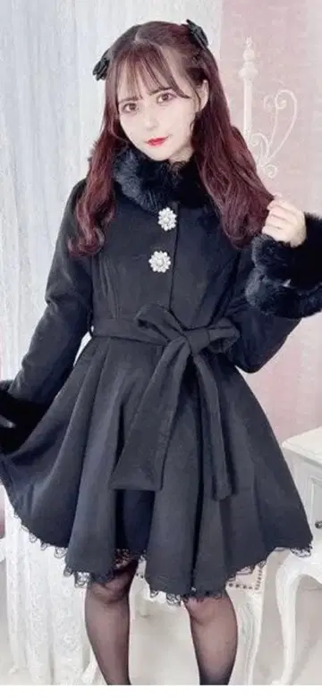 MA*RS 퍼 달린 울 코트