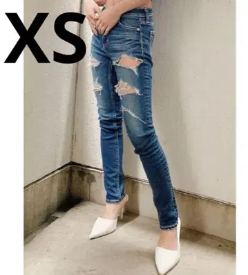 GYDA 데미지 스키니 데님