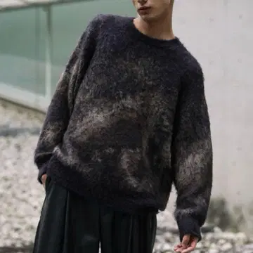wym MOHAIR BLEND JACQUARD SHAGGY KNIT
