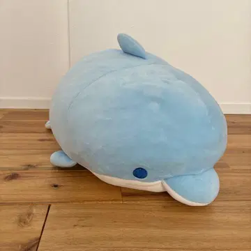 오아라이 수족관 2등 스카이블루 고래형 봉제 인형 약 30cm