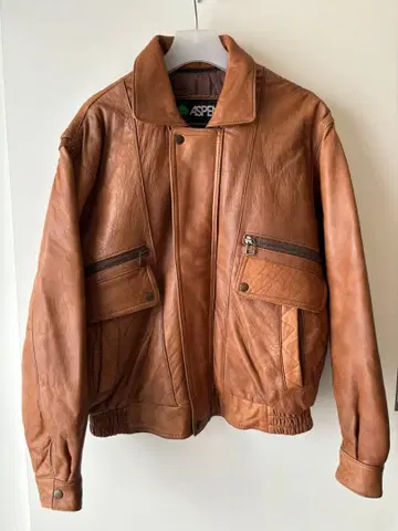 빈티지 브라운 가죽 자켓 Avirex 스타일