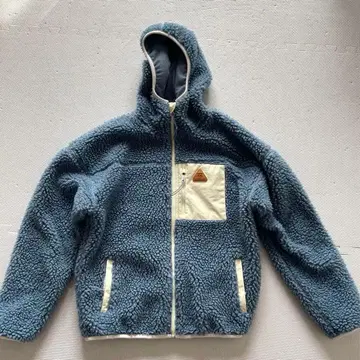 빌라봉 billa bong 여성용 플리스 후드 보아 자켓 블루