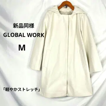 새상품급 글로벌 워크 가벼운 스트레치 2WAY 코트 M 베이지