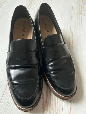 FABIO RUSCONI 블랙 로퍼 38