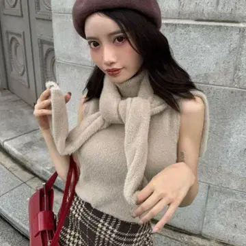 [ 미사용 ] Darich 앙상블 샤기 상의 BEG