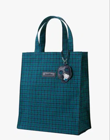 [ 완판템 ] familiar 체크 무늬 토트백 ( 그린)
