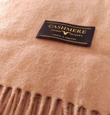 대형 스톨 베이지 캐시미어 100% 두꺼운 원단 미사용 Filomo