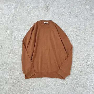 타임리 워닝 스웨터 풀오버 리브 니트 긴팔 티셔츠 무지