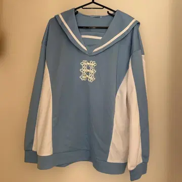 스카이블루 세일러 카라 저리 셋업 하프 팬츠 레그 워머 타