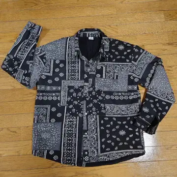 ZARA 페이즐리 무늬 자켓 자라 긴팔 셔츠 사이즈 XL