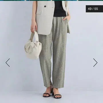 green label relaxing 브리즈 린넨 테이퍼드 팬츠