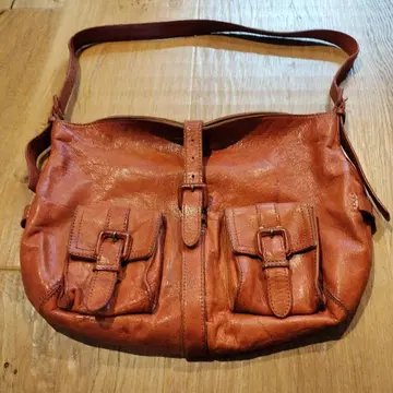 genten 가죽 숄더백 오렌지