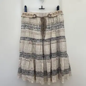 빈티지 레이스 프릴 캉캉 스커트 발레코어 페어리 그런지