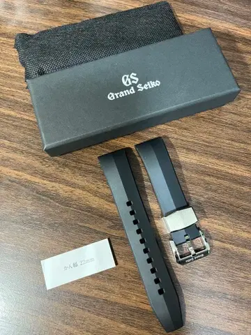 Grand Seiko 정품 고무 벨트 22mm 블랙