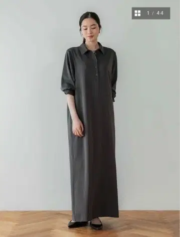 크루레 crewre 새틴 드레이프 셔츠 원피스 사이즈 2