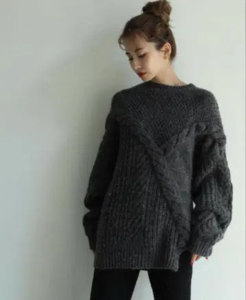 CISLYS mulch pattern knit tops 케이블