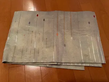 나고야 오비 실버 계열 스트라이프 무늬