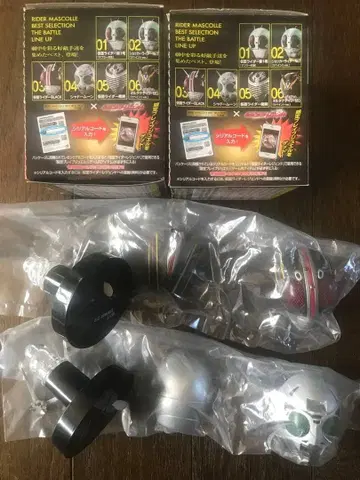 가면라이더 마스크 컬렉션 대결편 블랙&섀도우문 발광 받침대