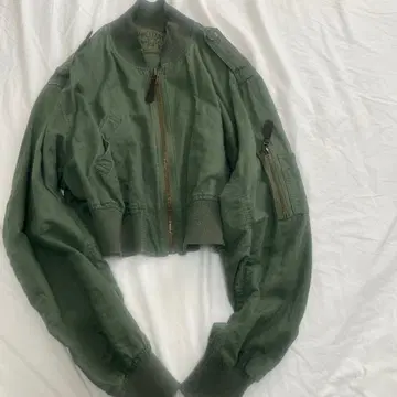 [ SLY military ] 올리브 그린 MA-1 린넨 자켓
