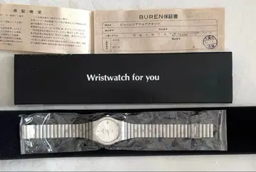 미사용 새상품 BUREN 쿼츠 손목시계 스테인리스