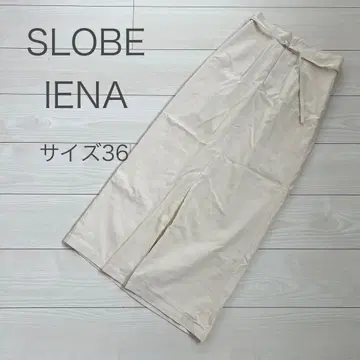 SLOBE IENA 벨트 라미 혼방 타이트 스커트 36
