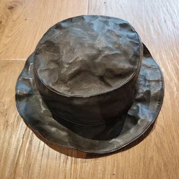 다크 브라운 가죽 버킷 햇