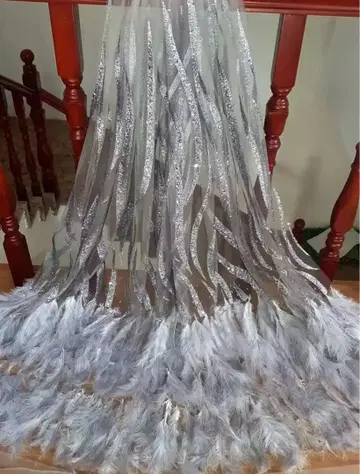 실버 라메 페더 부착