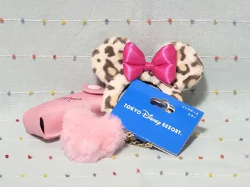 엄선된 레오파드 무늬 미니 립 케이스 거울 포함 도쿄 디즈니 리조트