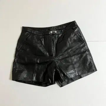 새상품 가죽 양가죽 천연 가죽 숏팬츠 블랙 검정