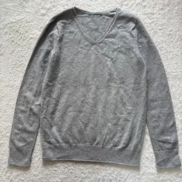 나카가와 마사시치 상점 kuru 크루 V넥 니트 스웨터 그레이