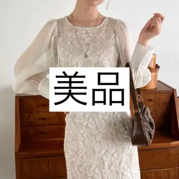 새상품급 드레스 작은 키 원피스 베이지