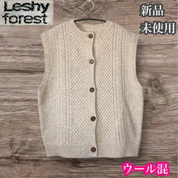 Leshy forest 미사용 새상품 울 혼방 뜨개질 니트 베스트