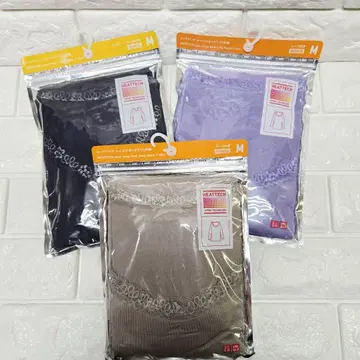 UNIQLO 히트텍 레이스 V넥T, U넥T 팔분 소매 3장