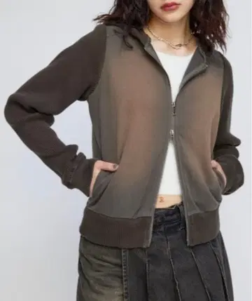 LAGUA GEM KNIT DOCKING 후드티