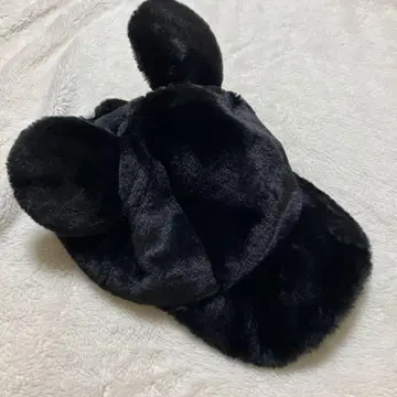 미키 귀 달린 블랙 팬캡