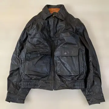 10.29 Real love 가죽 플라이트 자켓 브라운 L 구제 의류