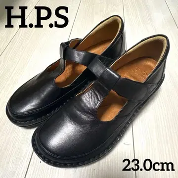 새상품급 HPS 컴포트 슈즈 블랙 천연 가죽 펌프스 스트랩 건강 23