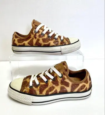 컨버스 올스타 로우컷 레어! 기린 패턴 스팽글 23cm