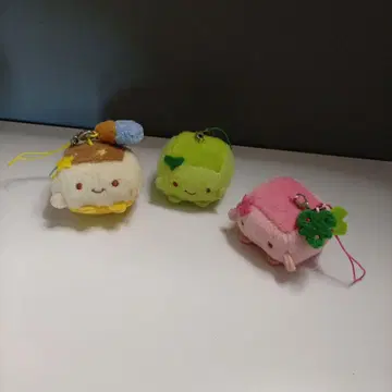 한나리 두부 봉제 인형 스트랩 세트