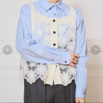 [미사용 새상품] IENA LA BOUCLE Broche 레이스 탱크