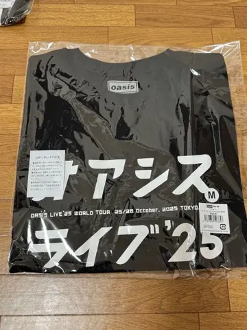 Oasis LIVE '25 티셔츠 블랙 M 일본 한정판