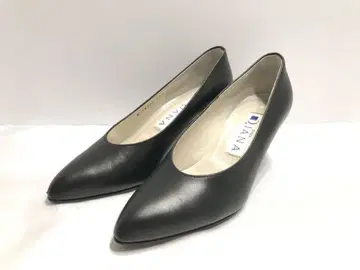 DIANA 블랙 가죽 스틸레토 펌프스