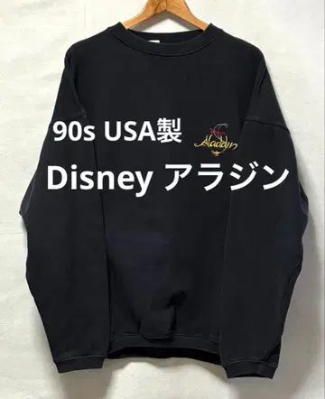 90s 빈티지 USA제 디즈니 알라딘 자수 맨투맨