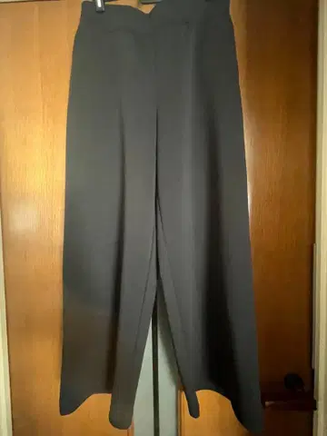 PUPULA 블랙 와이드 팬츠 40