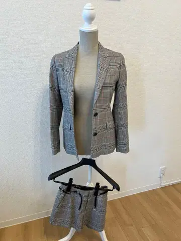 LOVELESS 러브리스 글렌체크 테일러드 자켓 그레이 34