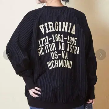 CUBE SUGAR 와이드 코듀로이 래글런 슬리브 풀오버